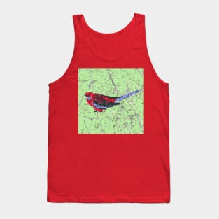 Marbled Bird Collage - Crimson Rosella Tank Top